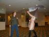 Katie Longua as James and Holly Reynolds as Pyramid Head from Silent Hill 2